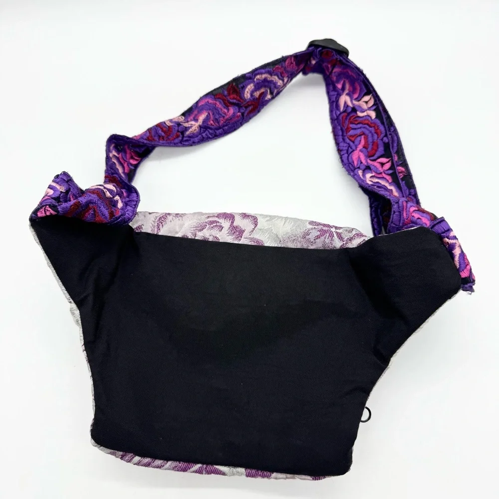 ANNA SUI Garden Of Eden Fanny‎ Pack Belt Bag Purple Lavender Feminine Retro Boho